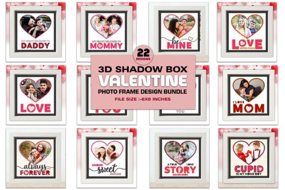 3d Shadow Box Valentine Photo Frame Graphics Review