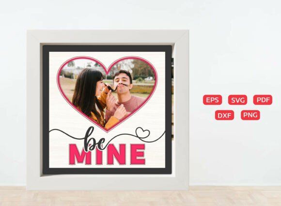 Be Mine Shadow Box Photo Frame Shadow Graphics & Graphic Templates