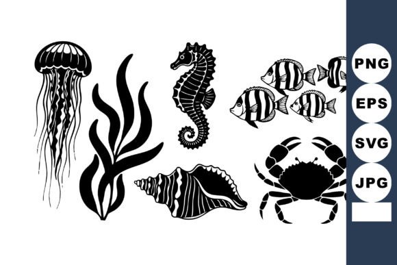 Black Marine Silhouette Vector Set: A Designer's Review for Graphics & Crafts