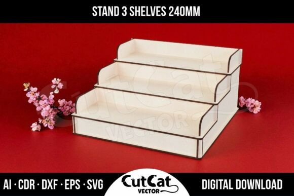 Display Stand with 3 Tiers - 240mm