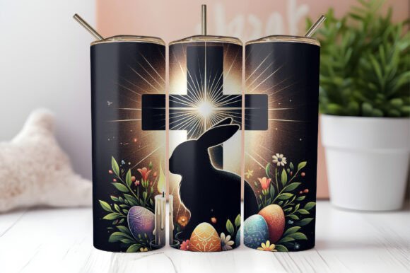 Easter Bunny 20 Oz Skinny Tumbler Graphics for Tumbler Wraps