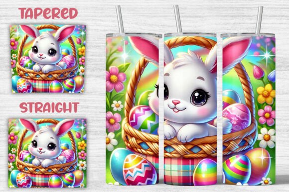 Easter Bunny Tumbler Wrap Spring PNG Graphics for Tumbler Wraps
