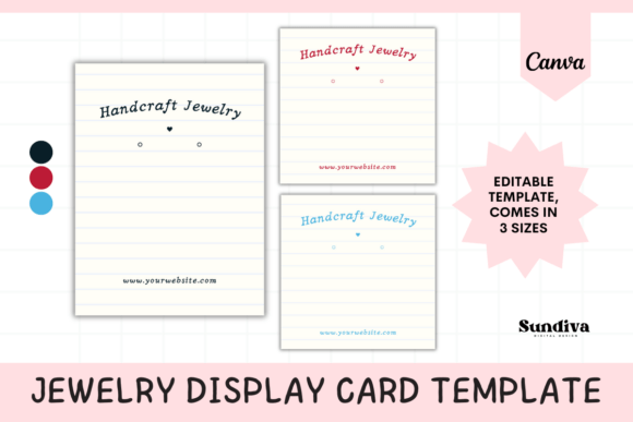 Editable Jewelry Card Display Card 10: A Modern Design Asset for Print Templates
