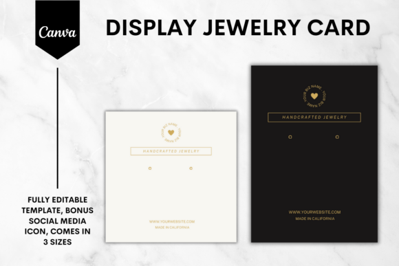 Editable Jewelry Card Display Card 2: A Smart Graphics Choice for Print Templates