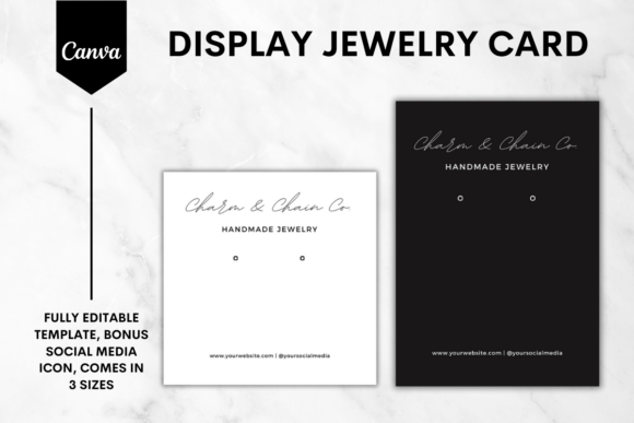Editable Jewelry Card Display Card 5: A Review for Graphics and Print Templates