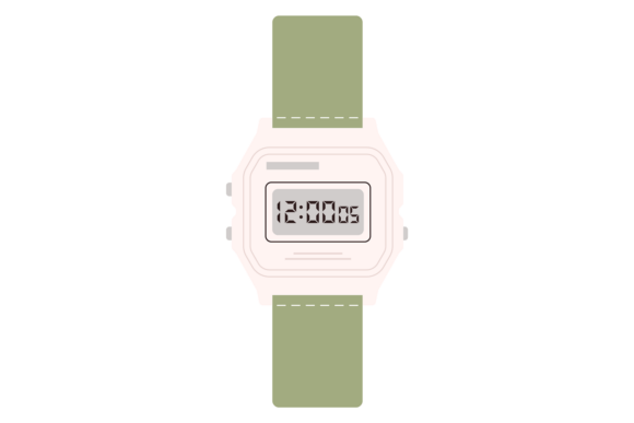 Electronic Watch. Hand Timer Display Car Graphics & Illustrations
