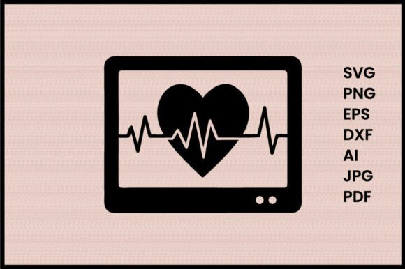 Heart Rate Monitor Display Silhouette: Essential Graphics for Modern Illustrations