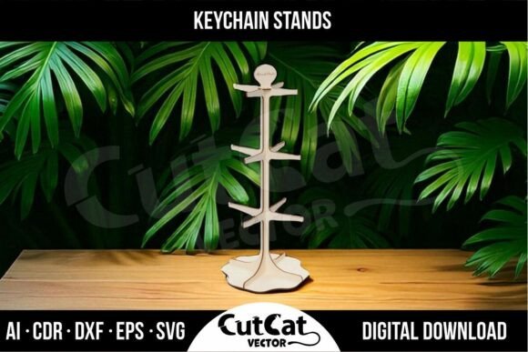 Keychain Display Tree with Hooks - 3 Tie