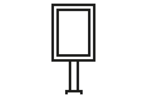 Light Box Symbol. Promo Display Line Ico Graphics & Illustrations