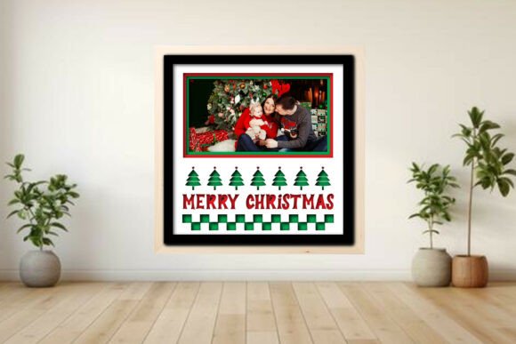 Merry Christmas Photo Frame Shadow Graphics and Crafts