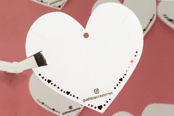 Necklace Heart Display Card: A Designer's Take on Crafts and Graphics