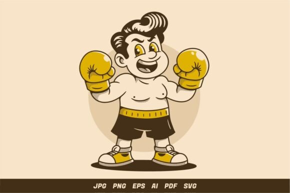 Retro Cartoon Boxer Illustration Review