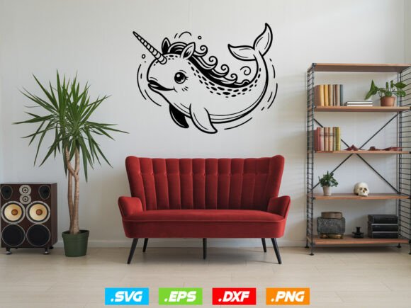 Unicorn Seal Svg, Ocean Animal Svg Graphics